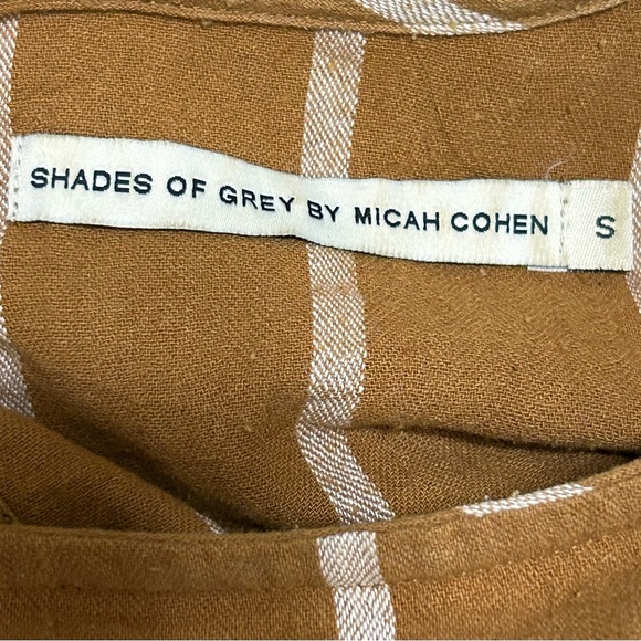 Shades of Grey by Micah Cohen 100% Cotten Lagenlook striped Midi Dress, Small - Picture 7 of 10